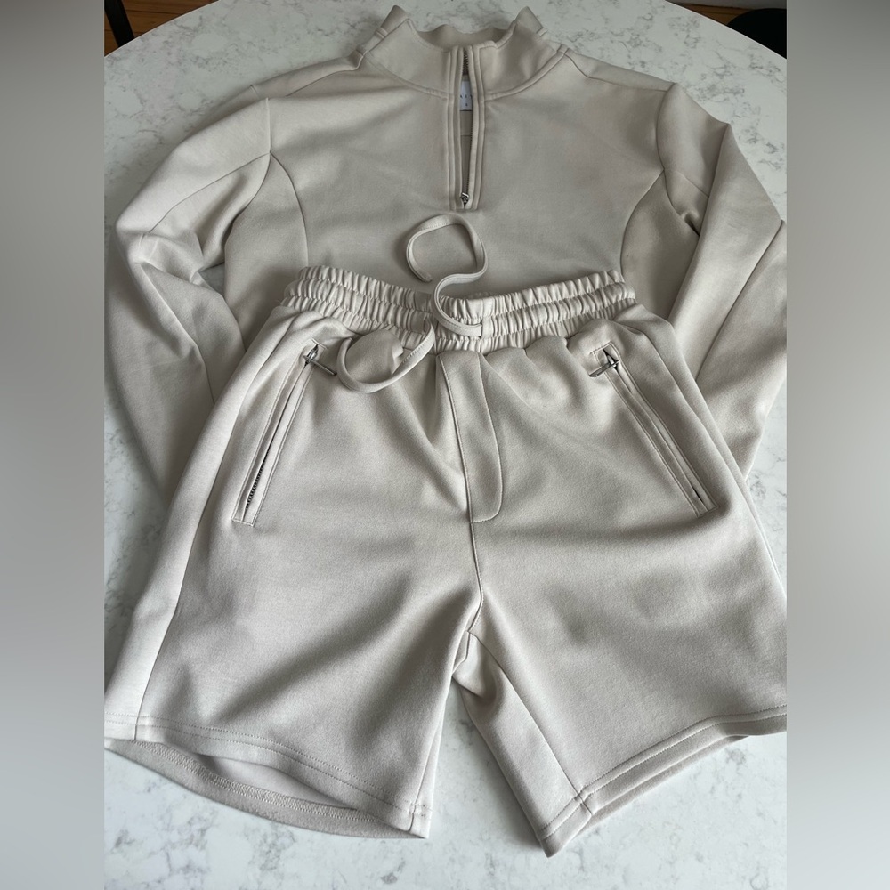 Raith Beige Zip-Up Jacket